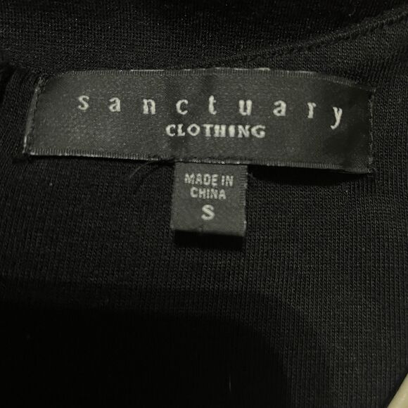 Sanctuary Mini Dress Two Tone Beige Ivory And Black Size Small - Picture 2 of 8